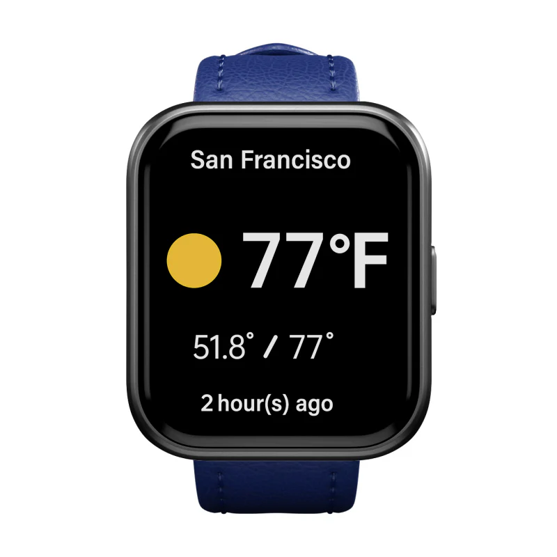 Royal Blue Leather Band for Health Smartwatch 3 - Image 3